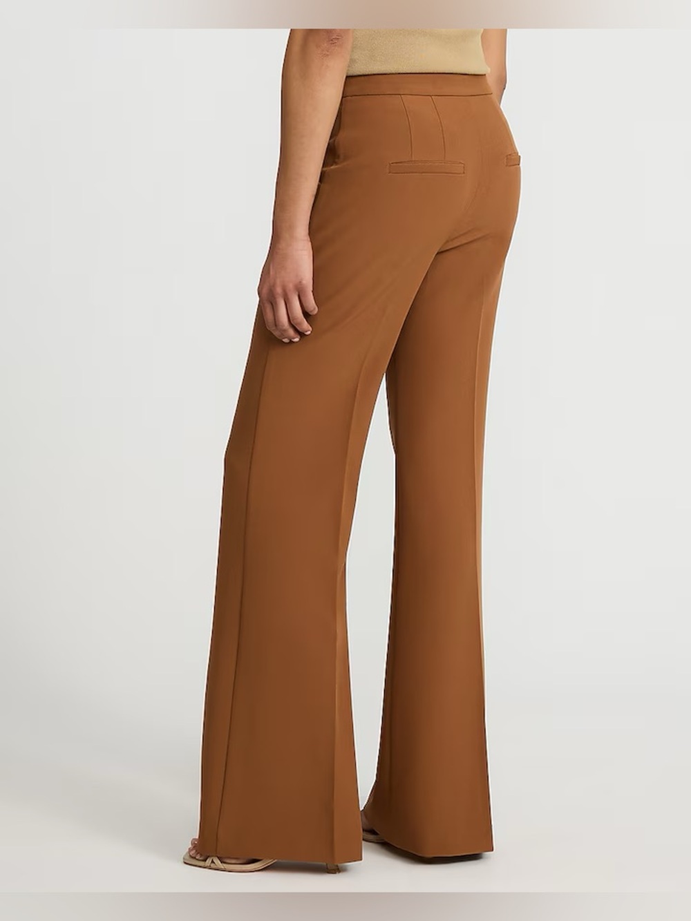 NEW Express Editor Mid Rise Flare in Walnut Size 10 Regular - Picture 3 of 9